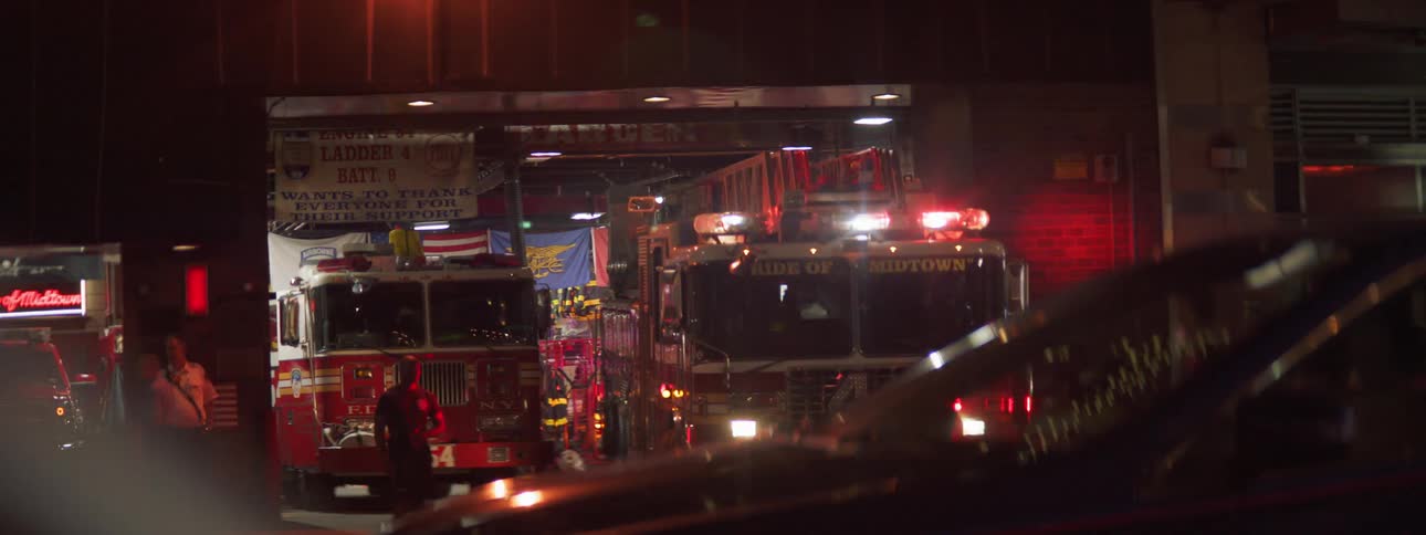 First responders with truck and lights