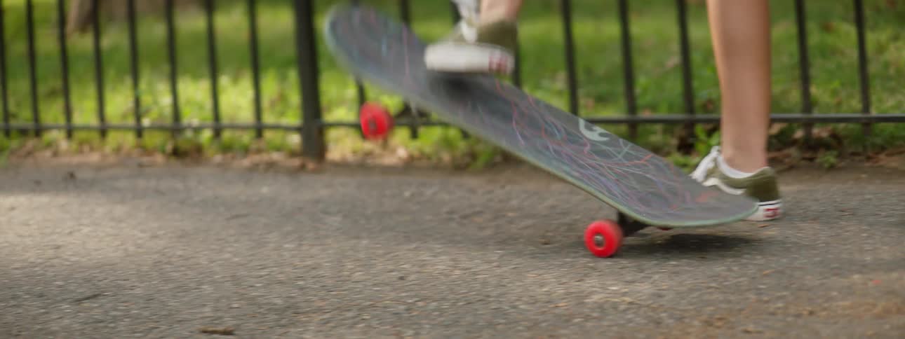 Woman Skateboarding In New York
