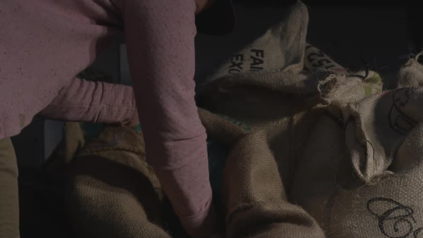 Man Roasting Coffee