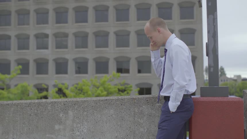 Man On Top Of A Parking Garage