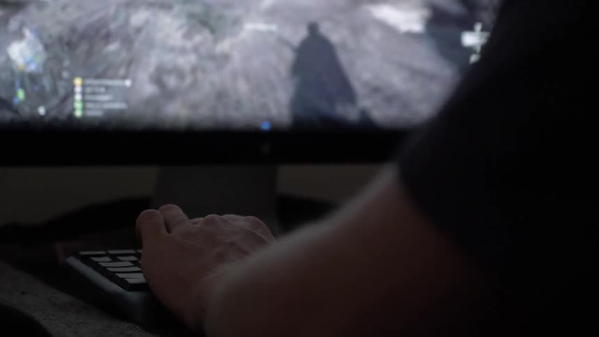 Man Playing Video Games