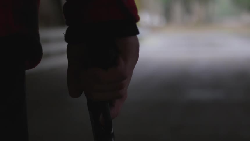 Man With Flashlight And Gun