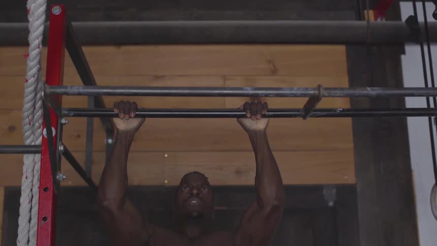Man Working Out In Gym