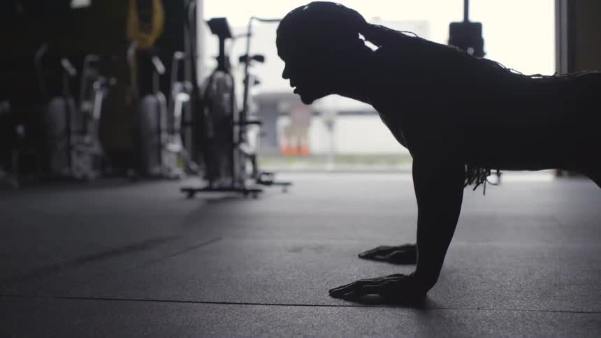 Man Working Out In Gym