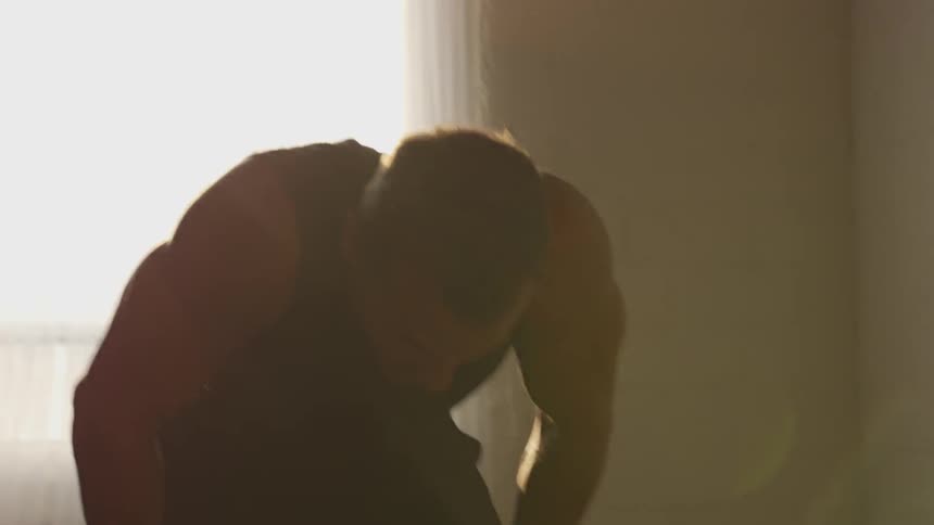 Man Working Out By Himself