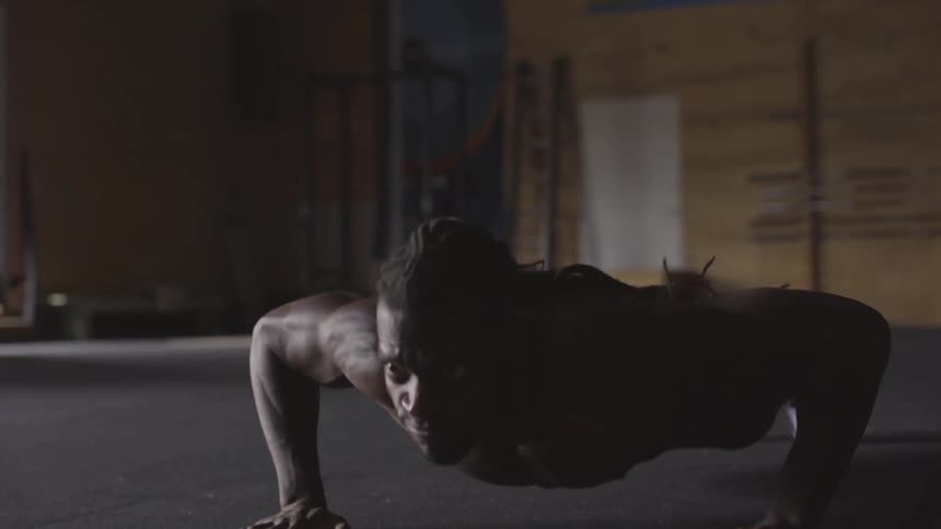 Man Working Out In Gym