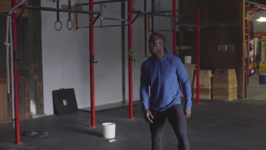 Man Working Out In Gym