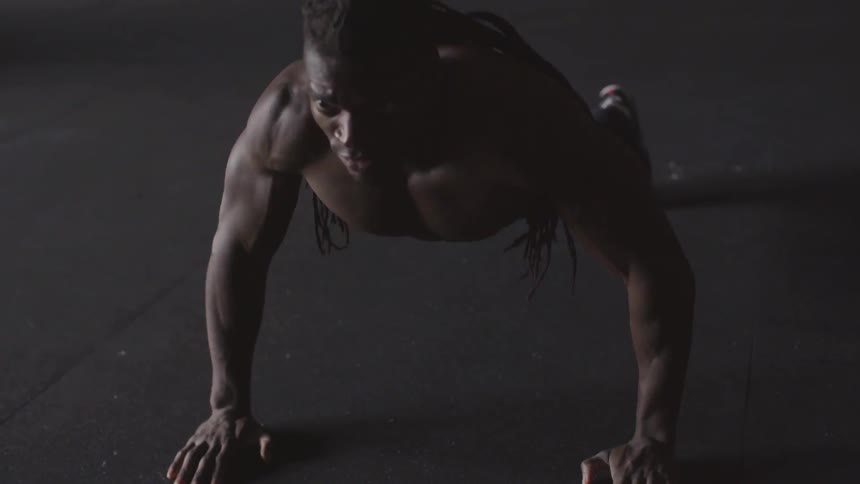 Man Working Out In Gym