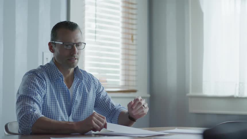 Man Working At Home