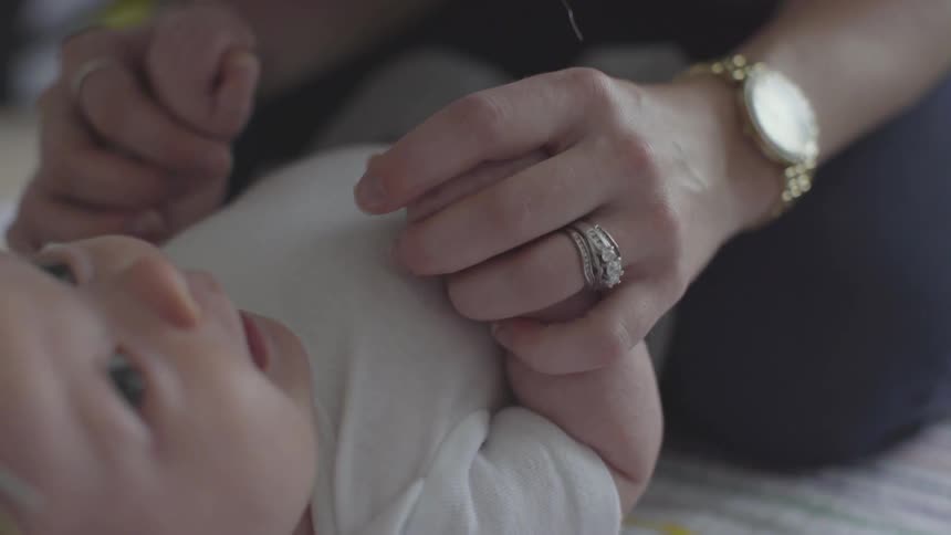 Mother And Baby At Home