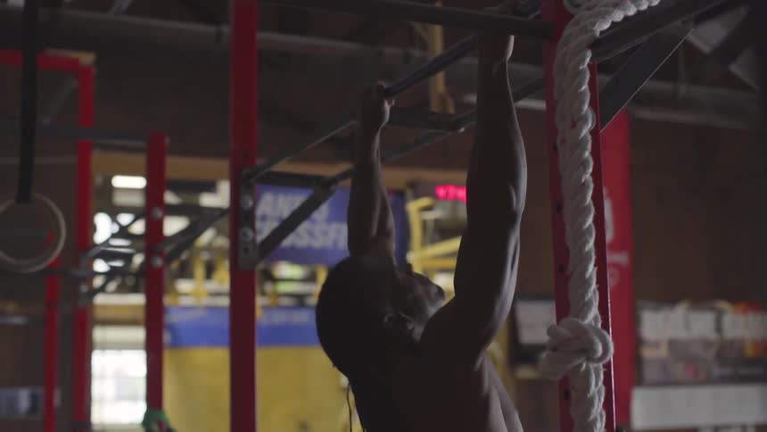 Man Working Out In Gym