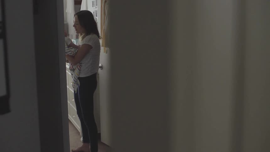 Mother And Baby At Home