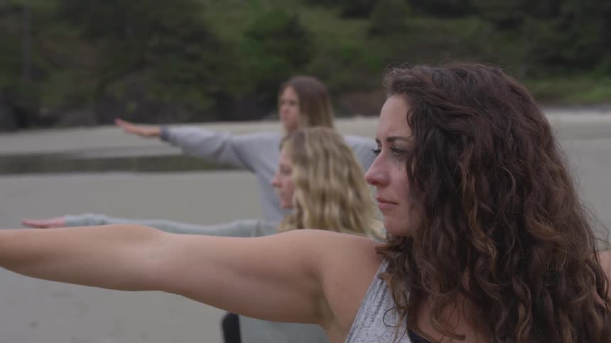 Moms Doing Yoga And Spending Time With Each Other