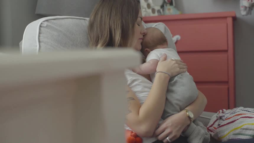 Mother And Baby At Home