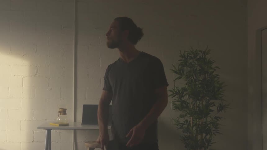 Musician In Small Apartment In New York City