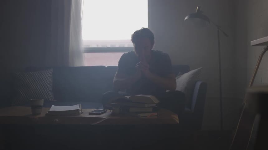 Musician In Small Apartment In New York City