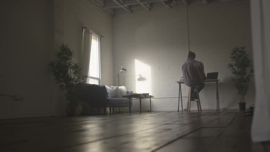 Musician In Small Apartment In New York City