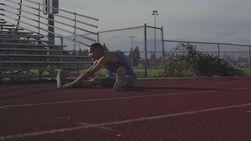 Man Warming Up And Running