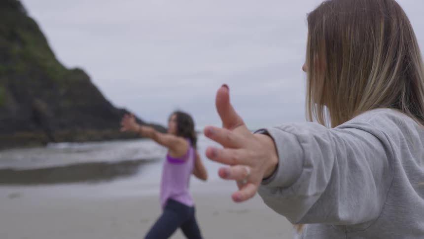 Moms Doing Yoga And Spending Time With Each Other