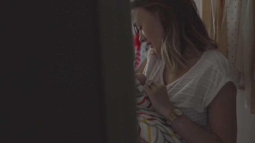 Mother And Baby At Home