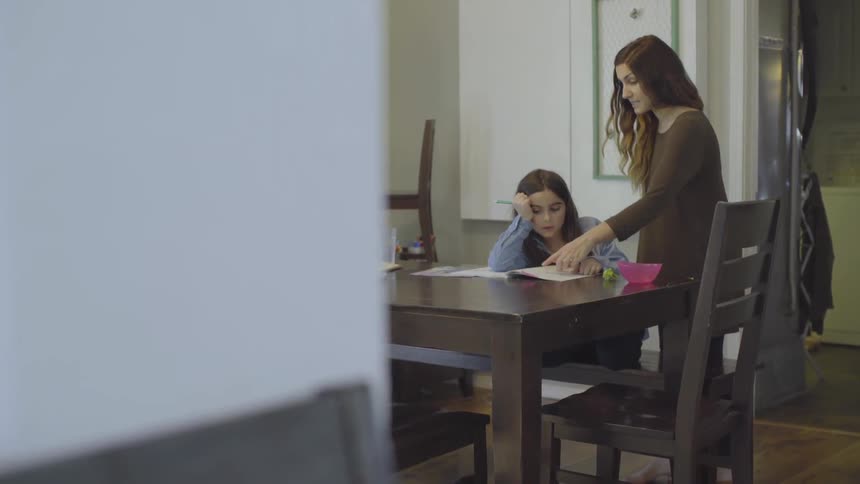 Mother Helping Daughter With Homework