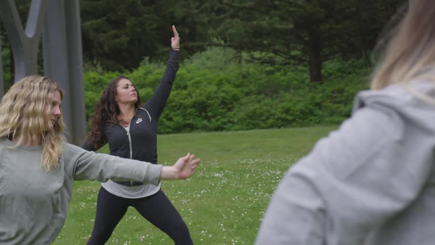 Moms Doing Yoga And Spending Time With Each Other