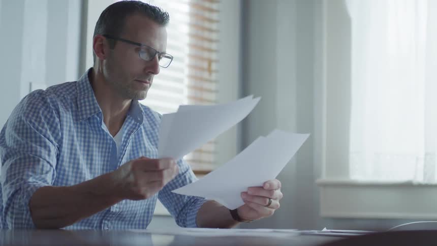 Man Working At Home