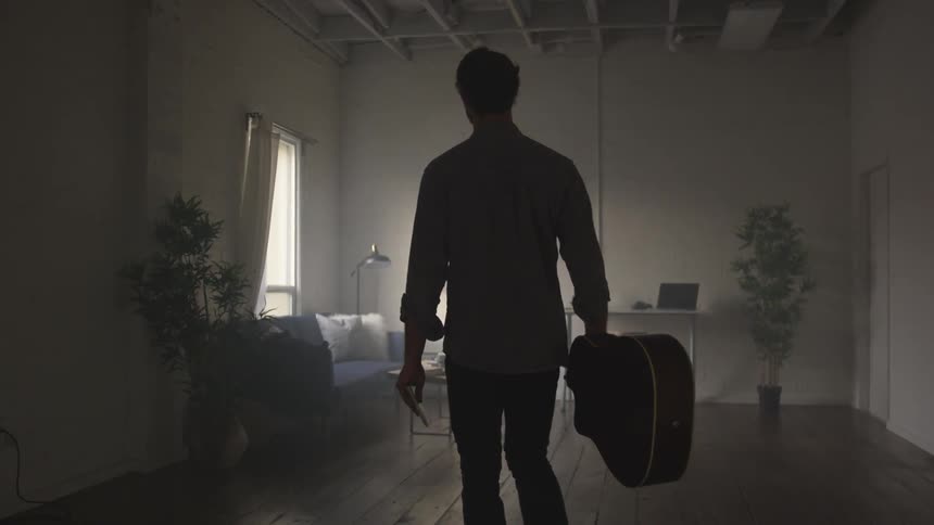 Musician In Small Apartment In New York City