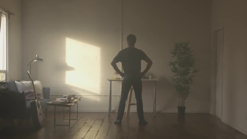 Musician In Small Apartment In New York City