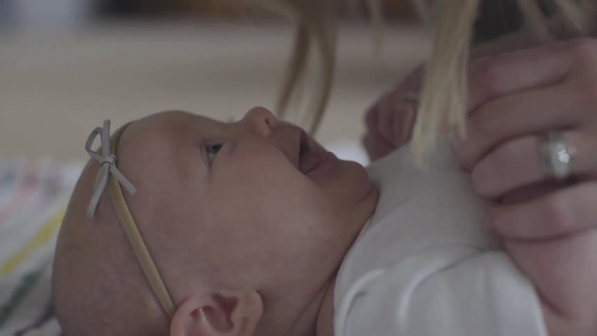 Mother And Baby At Home