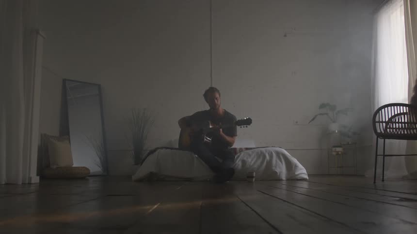 Musician In Small Apartment In New York City