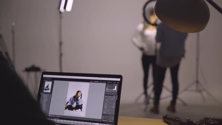 Models At A Studio Photoshoot