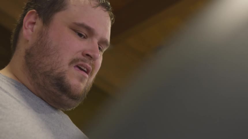 Overweight Man Trying To Lose Weight