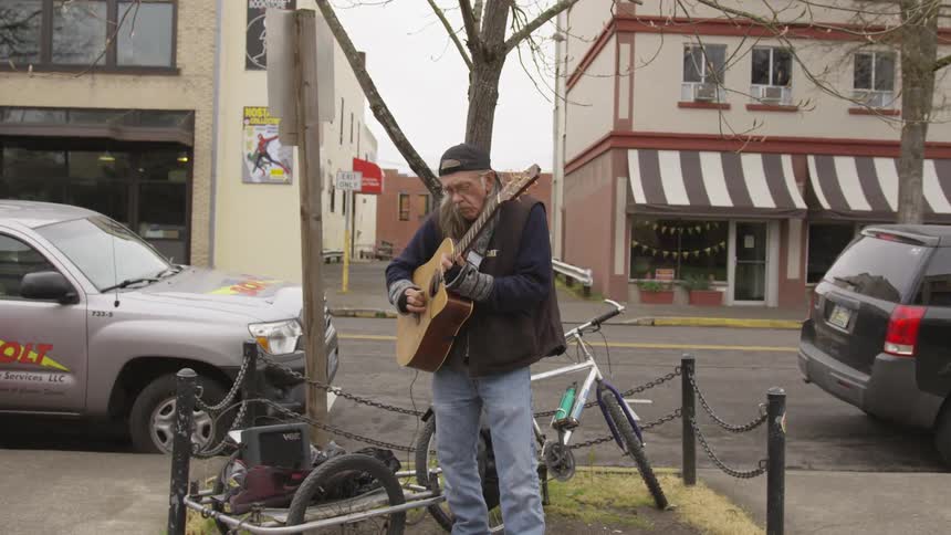 Musician Playing And Smoking
