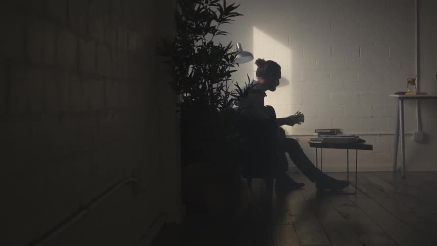 Musician In Small Apartment In New York City