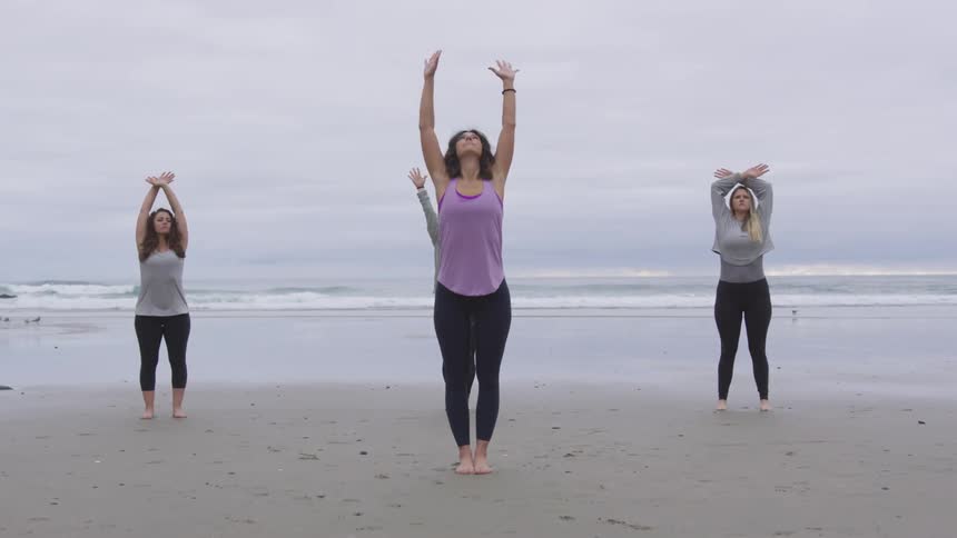 Moms Doing Yoga And Spending Time With Each Other