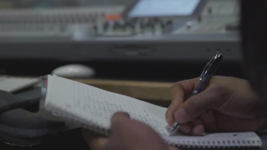 Musicians In Recording Studio