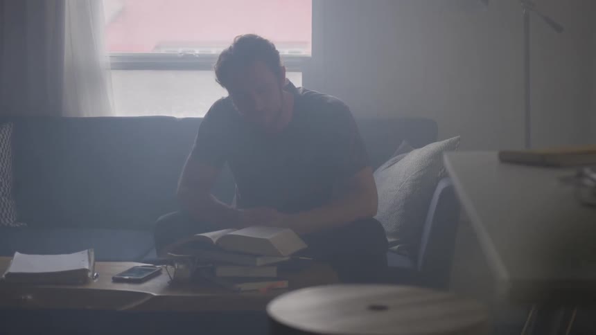 Musician In Small Apartment In New York City