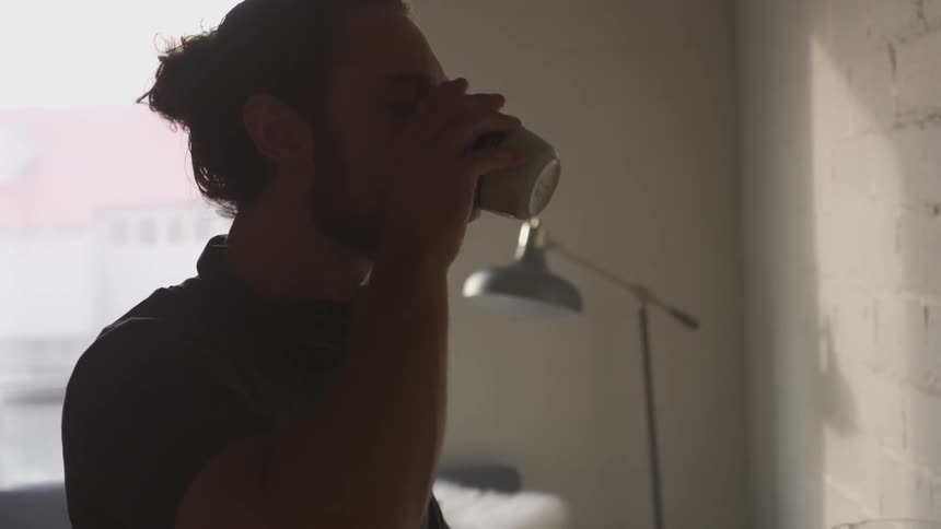 Musician In Small Apartment In New York City