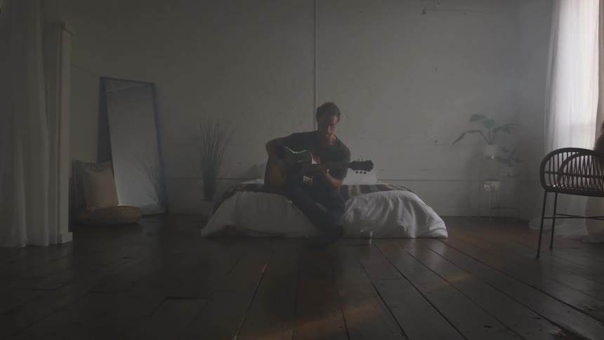 Musician In Small Apartment In New York City