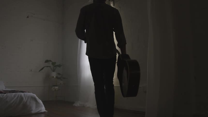 Musician In Small Apartment In New York City