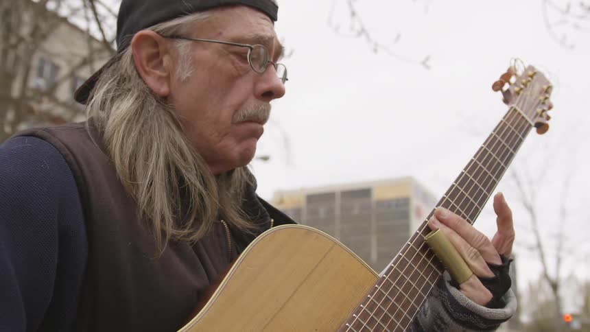 Musician Playing And Smoking