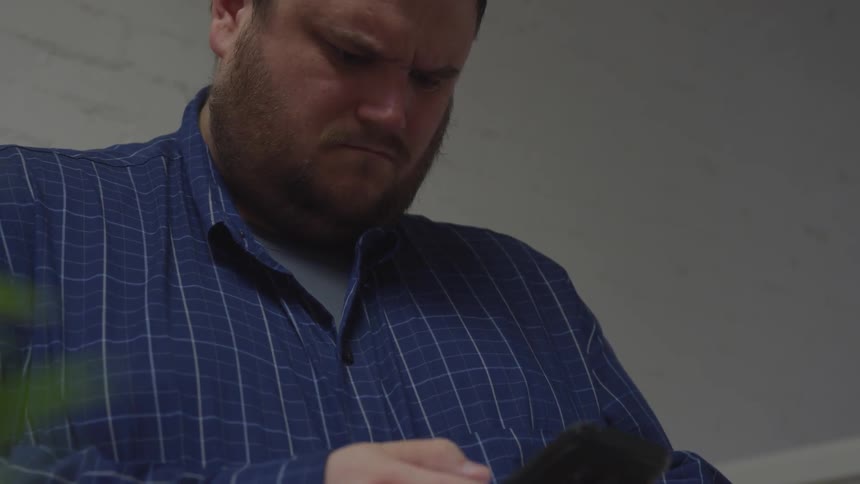 Overweight Man Trying To Lose Weight