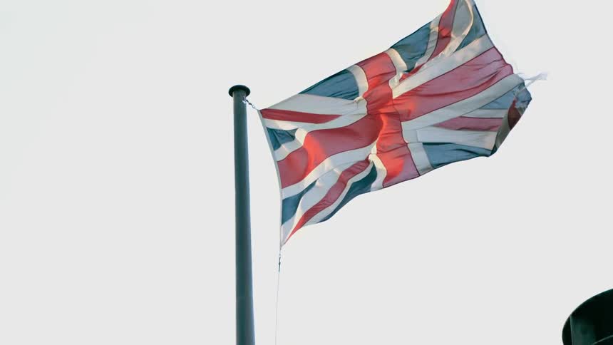 A flag blowing in the wind