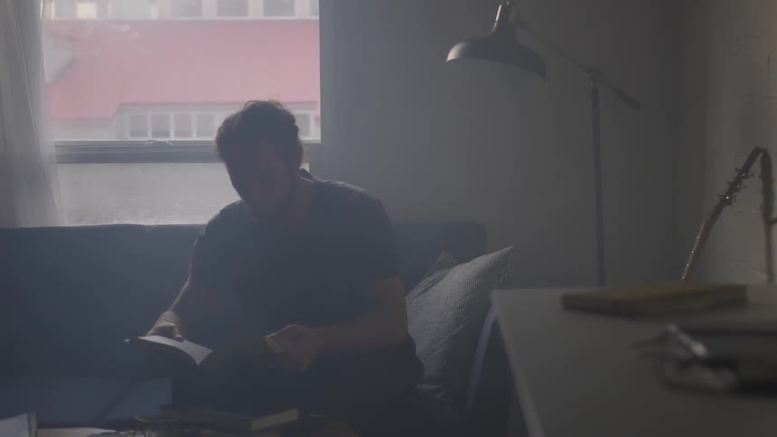 Musician In Small Apartment In New York City