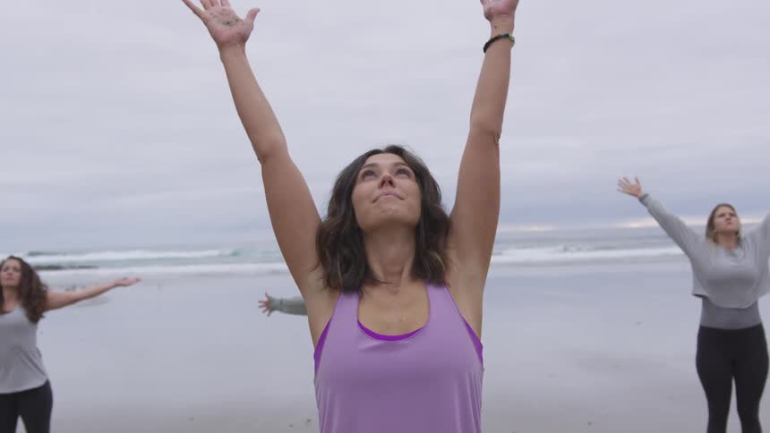 Moms Doing Yoga And Spending Time With Each Other