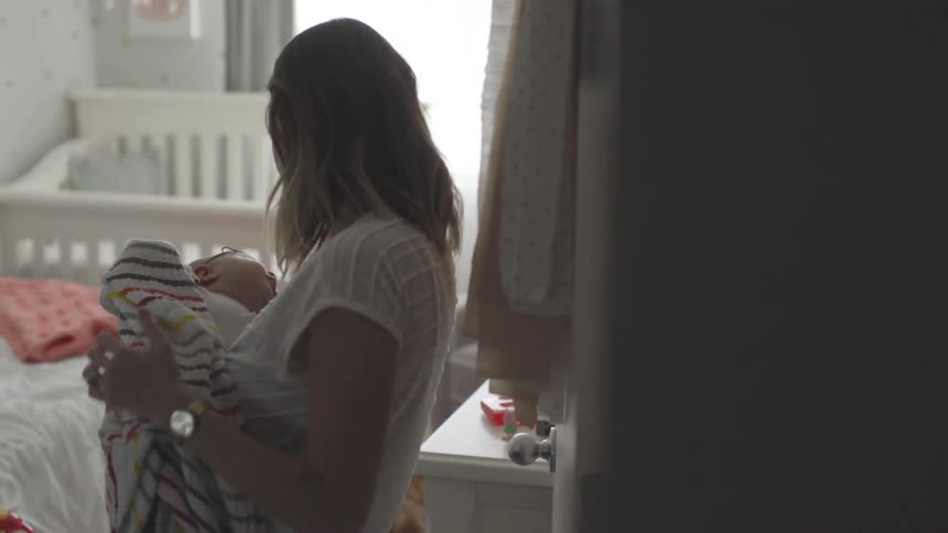 Mother And Baby At Home