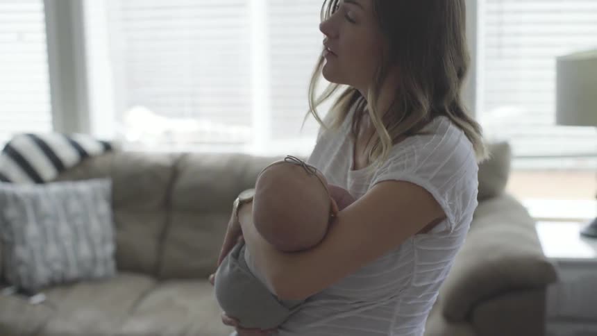 Mother And Baby At Home