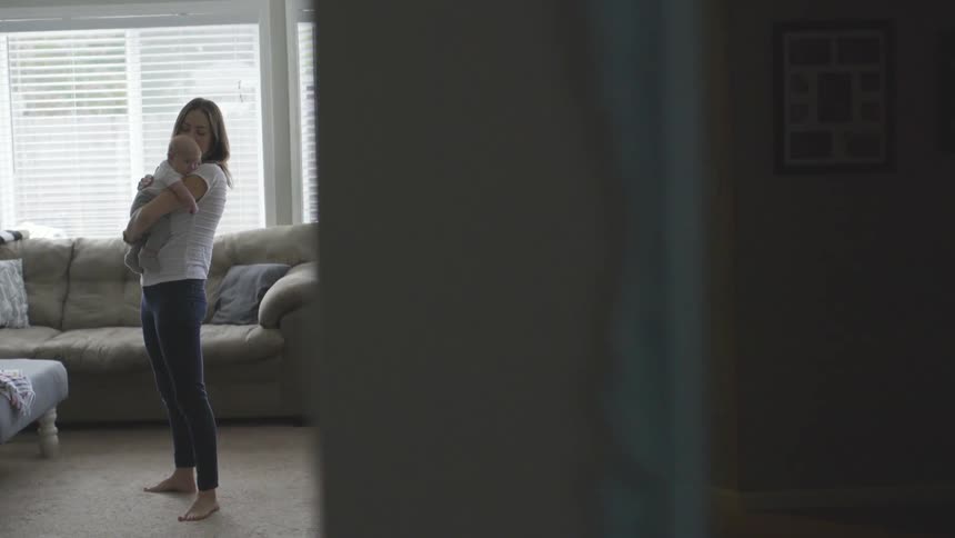 Mother And Baby At Home