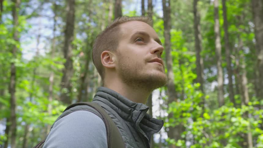 Photographer Hiking In Nature